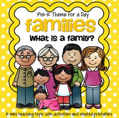 a family poster with the words, pre - k times for a day families what is a