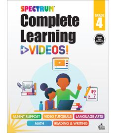 a book cover with an image of children in front of the text, complete learning videos