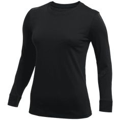 Go casual and comfortable in the Nike T-Shirt (Stock), a sportswear classic that goes with everything. Cotton fabric has a soft, comfortable feel. Ribbed neck and cuffs for optimal durability. Long sleeves are soft and help keep you warm during chilly games. Comfortable Fitted Long Sleeve Tops, Comfortable Sports Tops For Winter, Nike Tops With Ribbed Cuffs For Fall, Cozy Fit Long Sleeve Sportswear Tops, Cozy Long Sleeve Sportswear Tops, Nike Cotton Tops For Winter, Nike Moisture-wicking Tops For Fall, Nike Basic Tops For Fall, Nike Athleisure Tops With Ribbed Cuffs