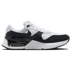 Men's Nike Air Max Systm White/Black-Summit White Size: 8.  Gender: male.  Age Group: adult. Nike Air Max System, Casual Tennis Shoes, Nike Footwear, Nike Sneakers Mens, Air Max Shoes, Dad Sneakers, Running Socks, Mens Nike Shoes, Mens Nike Air