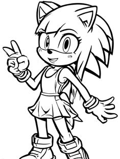 sonic the hedge girl coloring pages