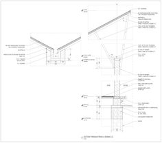 an architectural drawing showing the details of a house's roof and side profile, with measurements