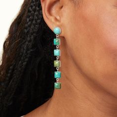 Jay King Sterling Silver Chilean Turquoise Dangle Earrings - 22346334 | HSN Turquoise Dangle Earrings, Jewelry King, Fashion Capsule Wardrobe, Turquoise Earrings Dangle, Color Bands, Fashion Capsule, Wedding Watch, Accessories Collection, Green Turquoise