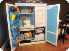 an open refrigerator with many items in it