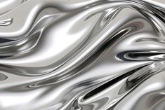 an abstract silver background with wavy lines and curves in the form of liquid or water