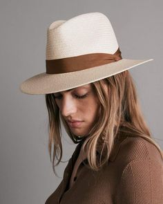 The Panama Hat exudes summer leisure. Woven from Panama straw in Spain, it has a telescope crown and slight lip around the upper edge of the brim. Band detailing and knotted on the side. rag & bone Women's Straw Panama Hat | Natural Beige, Large (also in S,M). Panama Hat Outfit, Womens Summer Hats, Hat Outfit Summer, Women Fedora, Straw Panama Hat, Summer Hats For Women, Clothes Closet, Casual Hat, Outfits With Hats