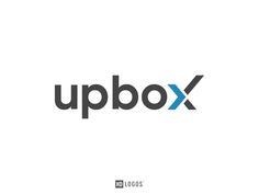 the word upbox is shown in black and blue on a white background with an image of