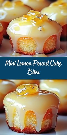 These Mini Lemon Pound Cake Bites are moist, flavorful, and topped with a tangy lemon glaze. Perfect for parties or as a delightful treat, they offer a burst of citrus in every bite. Mini Lemon Pound Cake, Lemon Bites Recipe, Pound Cake Bites, Mini Lemon Cakes, Lemon Tea Cake, Drop Cake, Lemon Cakes, Cream Cheese Pound Cake, Cake Bites