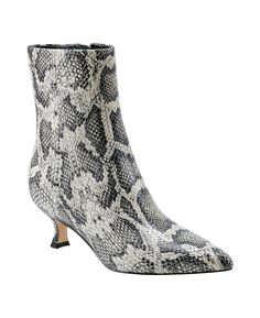 in stock Bridal Boots, Dress Booties, Snake Leather, Denim Shoes, Marc Fisher, Womens Ankle Boots, Shoes Booties, Kitten Heel, Black Booties