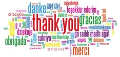 the words thank you are written in different languages