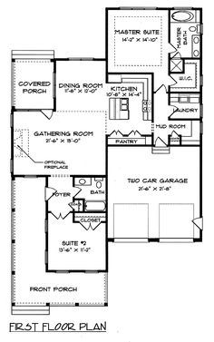 the first floor plan for a home