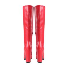 Shop Red Waterproof Side Zipper Heeled Knee High Boots Riding Boot color Red for Going out, Party, Work with worldwide Free shipping & Free return. Red High Ankle Heeled Boots For Winter, Red Winter Mid-calf Boots For Party, Red Mid-calf Winter Party Boots, Red Mid-calf Boots For Winter Party, Red High Ankle Mid-calf Boots For Winter, Winter Red Heeled Boots With Reinforced Heel, Red Boots With Zipper Closure For Fall, Red Wide Calf Round Toe Heeled Boots, Red Heeled Boots With Reinforced Heel For Winter