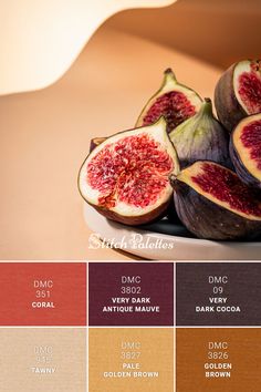 figs with different colors on a plate