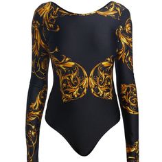 Garland Long-Sleeve Bodysuit Xs 36 0 Gold Elegant Bodysuit, Elegant Gold Bodysuit, Luxury Fitted Black Bodysuit, Gold Fitted Elegant Bodysuit, Elegant Fitted Gold Bodysuit, Elegant Gold Bodysuit For Evening, Gold Elegant Evening Bodysuit, Elegant Gold Evening Bodysuit, Black Long Sleeve Bodysuit For Formal Occasions