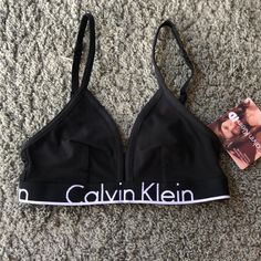 Beautiful Brand New. Matching Underwear Available. Size Small. Calvin Klein Black Stretch Bra, Black Summer Bra For Loungewear, Fitted Calvin Klein Bra For Summer, Calvin Klein Fitted Bra For Summer, Fitted Calvin Klein Summer Bra, Triangle Bralette, Calvin Klein Black, Christmas Wishlist, Womens Calvin Klein