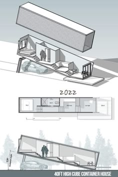 two diagrams showing the different sections of a house