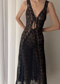 Lace Lingerie Dress, Sheer Lace Dress, Lingerie Dress, Lace Lingerie, Grunge Style, Sheer Dress, Looks Style, Bella Hadid