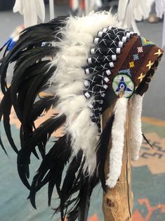 100 % Handmade in Bali One size fits most adults. Awesome look for concerts and art events. Cool wall decor. Native American Feathers, Slouchy Hats, Native American Headdress, American Theme, Cool Wall Decor, Handmade Dreamcatcher, Native American Crafts, Van Nuys, Indian Crafts