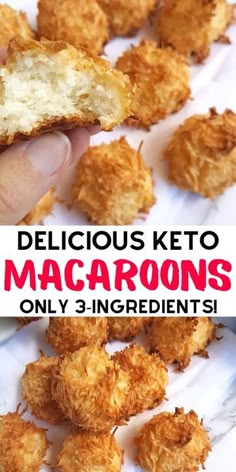 delicious keto macaroons are the only 3 ingredients you'll ever need