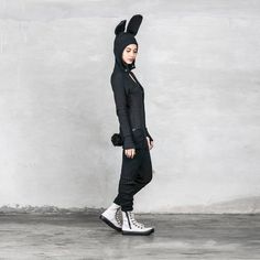 Adult Bunny Easter Onesie for Men & Women - Cotton Knit - Bendable Ears - Fluffy Tail - Mommy and Me Matching Bunny Suits Classy Costumes, Clown Aesthetic, Adult Onesies, Holiday Jumpsuit, Easter Bunny Costume, Bunny Onesie, Bunny Halloween, Bunny Halloween Costume, Black Onesie