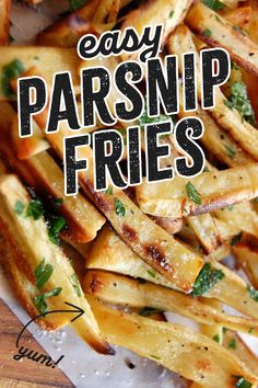 this easy parsnip fries recipe is the perfect side dish for any meal