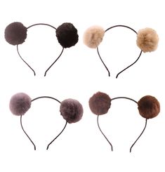 PRICES MAY VARY. animal bear soft bear ears B set 4pcs as photo,color: black gray light brown darkbrown bear ears the headband diameter about 5inch/13cm ,head circumference 17.5inch/45cm-23.5inch/60cm bear soft furry headband made of metal hoop band and fluffy fabric pom pom balls fluffy headband for family party game ,also can be for birthday party halloween christmas festival cosplay costume, Headband bear Ears Cute Fashion Hoop Hairband Halloween Christmas Party Birthday Headwear Cosplay Cost Pom Pom Halloween, Winnie The Pooh Ears, Christmas Headwear, Pom Pom Headband, Best Gifts For Boys, Costume For Girls, Soft Ball, Family Party Games, Bear Costume