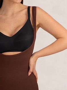 Shapewear With Built-in Bra For Yoga, Sculpting Shapewear With Built-in Bra For Workout, High Stretch Shapewear With Built-in Bra, Fitted Shapewear With Built-in Bra For Yoga, Supportive Stretch Shapewear With Built-in Bra, Shaping Shapewear With Built-in Bra For Yoga, Seamless Brown Shapewear, Fitted Seamless Brown Shapewear, Bra Friendly Sculpting Shapewear