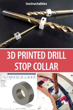 3d printed drill stop collar with instructions to make it look like they are working on something