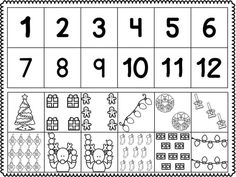 a christmas themed counting game with numbers