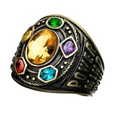 Thanos Infinity Gauntlet, Mind Stone, School Rings, Infinity Stones, Infinity Gauntlet, Neutron Star, Power Ring, Ringe Gold, Golden Ring