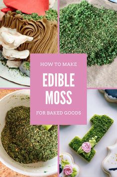 how to make edible moss for baked goods