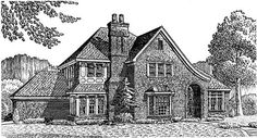 European   Tudor   House Plan 95641 Tudor Homes, Bathroom French Country, 2 Car Garage Plans, Antique Architecture, Blueprint Pictures, Retirement House, European House Plans