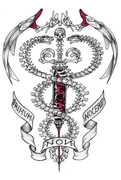 Veterinary Caduceus Tattoo, Healer Tattoo Ideas, Surgical Tech Tattoo, Surgical Tech Tattoo Ideas, Mortician Tattoo, Syringe Tattoo, Vet Tattoo, Vet Tech Tattoo