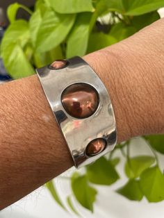 Sterling Silver & Copper Bracelet Cuff Handmade - Etsy Adjustable Silver Copper Cuff Bracelet, Silver Cuff Bracelets Made Of Copper, Adjustable Silver Copper Bangle, Silver-colored Copper Cuff Bracelets, Silver Copper Cuff Jewelry, Copper Cuff Bracelet, Copper Cuff, Vintage Bracelet, Bracelet Cuff