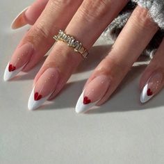 Super Cute And Stylish Ships In 5-10 Business Days Makijaż Smokey Eye, White Nail, Heart Nails, Chic Nails, Valentine's Day Nails, Nail Accessories, Valentines Nails, Cute Acrylic Nails, French Manicure