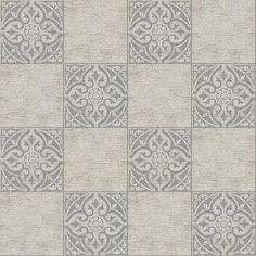 a grey and white tile wallpaper pattern