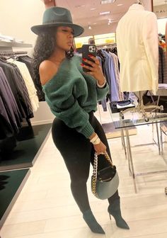 Fall Vineyard Outfits Black Women, Cozy Casual Office Outfits, Sweater Brunch Outfit, Winter Outfits Going Out Night Cold, Cute First Date Outfits Black Women, Pumpkin Patch Outfit Ideas Black Women, Winter Semi Casual Outfit Women, Mina Monroe Outfits, Black Women Thanksgiving Outfit