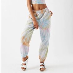 New With Tag Relax All Season Long In The Super Cute And Comfy Trippy Tie Dye Sweatpants From Pacsun. These Classic High-Rise Sweatpants Come In A Tie-Dye Print And Feature A Drawstring Waistband, Side Pockets, And A Relaxed Fit. Tie-Dye Printed Sweatpants High-Rise Drawstring Waistband Side Pockets Elasticized Ankle Cuffs Relaxed Fit Model Is Wearing A Small Summer Joggers With Elastic Waistband For Loungewear, Trendy Relaxed Fit Summer Joggers, Trendy Summer Joggers With Elastic Waistband, Trendy Joggers For Summer Loungewear, Summer Joggers For Loungewear, Pink Cotton Sweatpants For Summer, Trendy Summer Sweatpants For Leisure, Trendy Summer Leisure Sweatpants, Summer Athleisure Sweatpants For Lounging