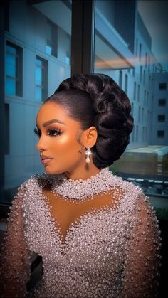 Black Brides Hairstyles, Natural Hair Wedding, Black Wedding Hairstyles, Natural Wedding Hairstyles, Natural Hair Bride, Bridal Hair Inspiration, Black Queens, Quick Braided Hairstyles, Black Bride