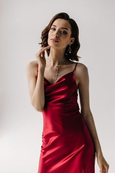 Red Silk Slip Midi Dress Silk Slip Trends Dress Bridesmaid | Etsy Silk V-neck Slip Dress For Prom, Red Midi Length Satin Dress, Red Satin Slip Dress For Party, Red Satin Slip Dress For Date Night, Formal Red Satin Slip Dress, Chic Red Satin Slip Dress, Elegant Red Satin Midi Dress, Elegant Red Midi Length Satin Dress, Elegant Red Sleeveless Slip Dress