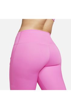 A wide, high waistband provides superior support in second-skin leggings featuring signature Dri-FIT technology and plenty of side pockets for essentials. 25 1/2" inseam; 8" leg opening; 10 1/2" front rise; 13" back rise (size Medium) Side drop-in pockets; zip pocket Dri-FIT moisture-wicking technology 68% nylon, 32% elastane Machine wash, tumble dry Imported Nike Functional Bottoms With 4-way Stretch, Nike High Stretch Bottoms For Pilates, Nike Functional 4-way Stretch Bottoms, Nike Functional Yoga Bottoms, Nike Yoga Pants With 4-way Stretch, Nike 4-way Stretch Yoga Pants, Nike High Stretch Go-dry Bottoms, Nike Compressive Functional Bottoms, Nike 4-way Stretch Yoga Pants Athleisure Style