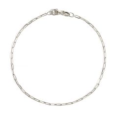 14K White Thin Chain Link Bracelet, Solid White Gold Bracelet – AMYO Jewelry Italian Chain, White Gold Bracelet, Beauty Supplies, Beauty Supply, Chain Link Bracelet, Diamond Cut, Chain Lengths, Link Chain, Link Bracelets