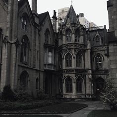 an old castle like building with many windows