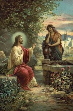 an image of jesus and mary washing the feet