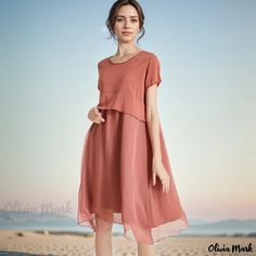 Olivia Mark - Premium Copper Ammonia Silk Dress Spring Dresses With Overlay And Short Sleeves, Spring Dress With Short Sleeves And Overlay, Spring Short Sleeve Dress With Overlay, Suspenders Skirt, Spaghetti Strap Maxi Dress, Silk Maxi, Split Maxi Dress, Split Dress, Home Dress