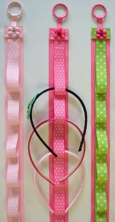 the video is showing how to make ribbon bracelets with bows and ribbons on them