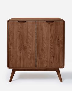 the sideboard is made from wood and has two compartments for storing items or other things