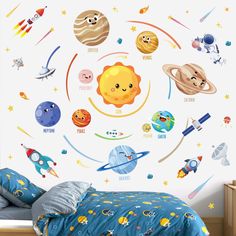 the space wall decals are perfect for children's rooms