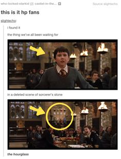 the harry potter movie has been edited to look like it is being watched by people