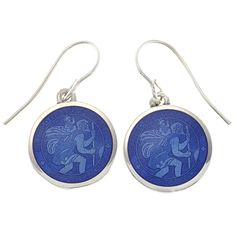 These SC dangle earrings have a "dime" size medallion.  You choose the color, we create! Marco Bicego, Roberto Coin, Jade Green